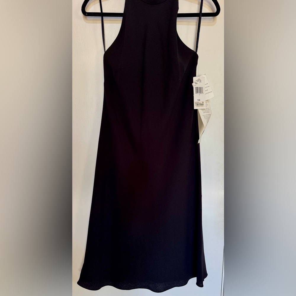 Evan Picone Black Halter Midi Dress